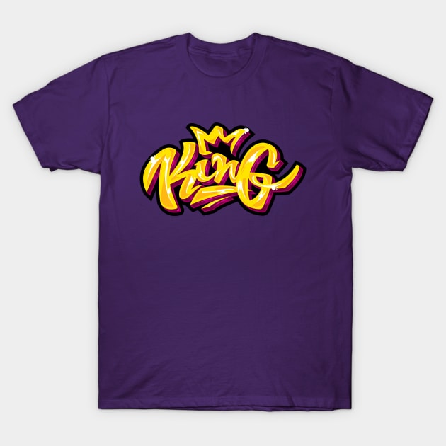 King Graffiti Art T-Shirt by machmigo